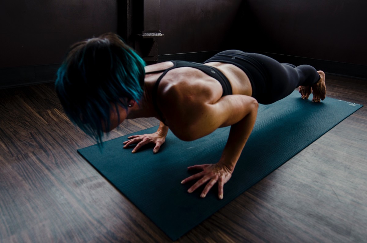 Woman doing a push up