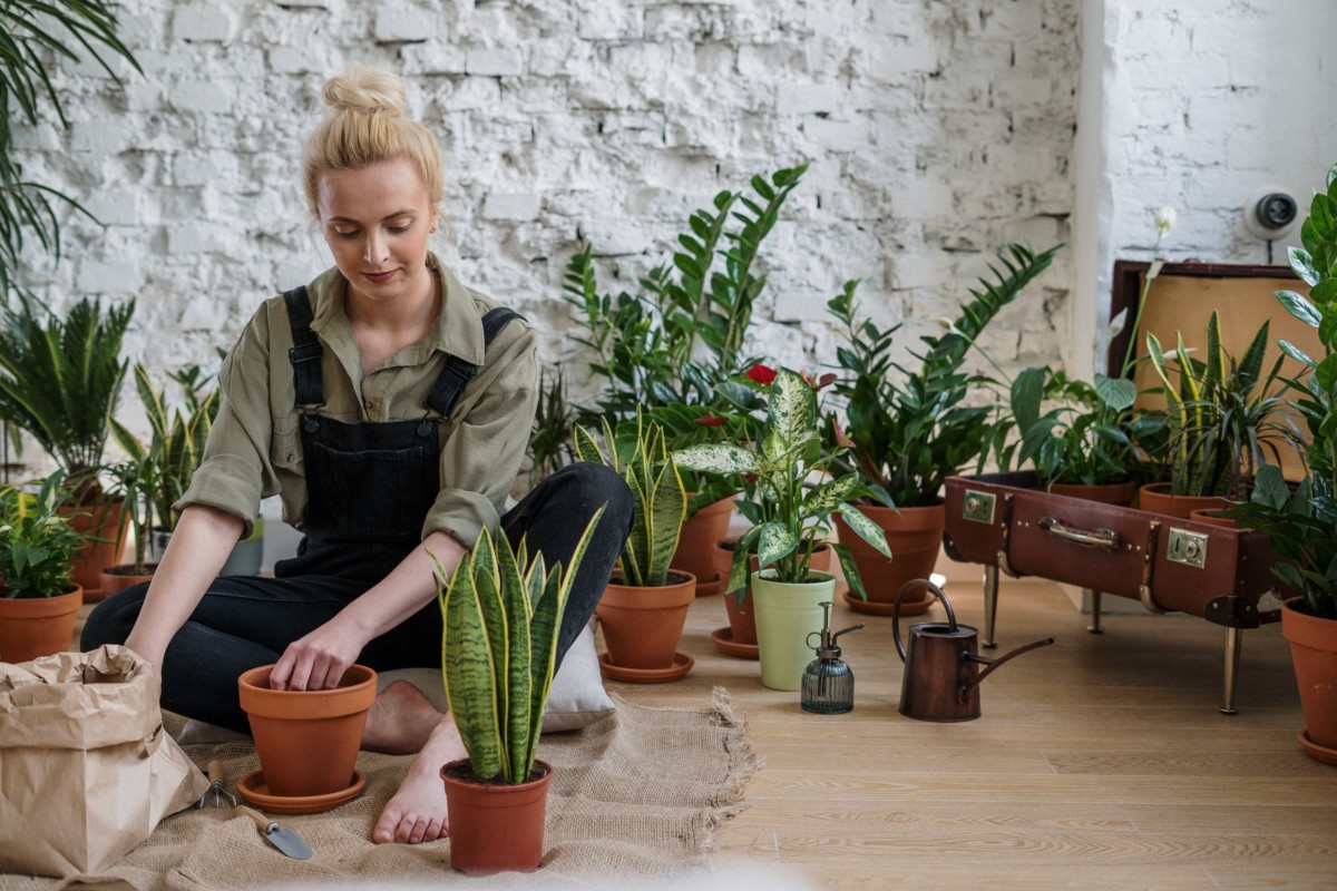 Woman gardening