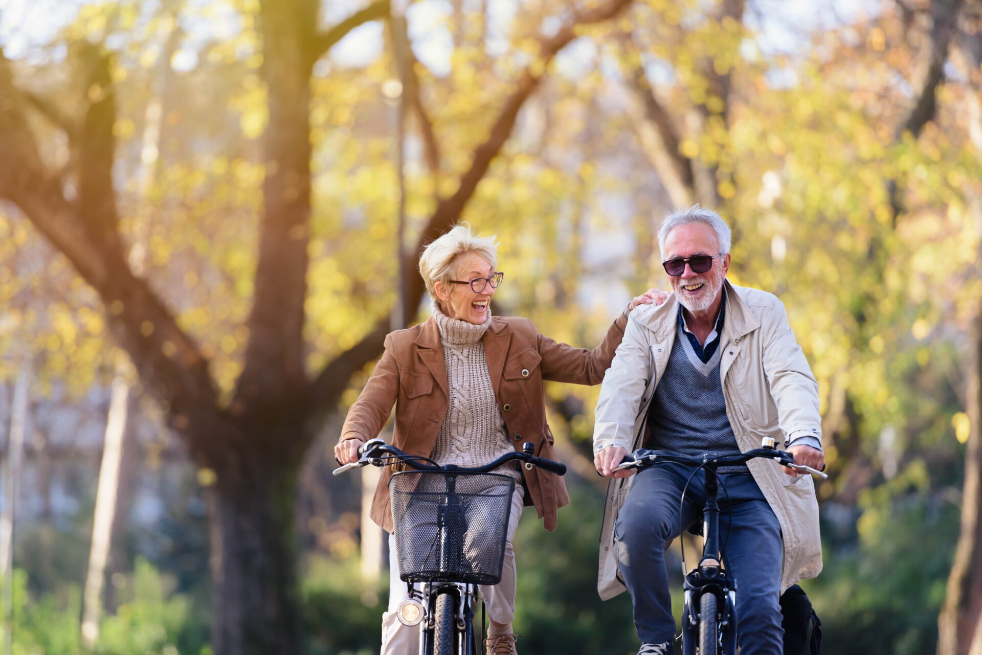 elderly couple riding a bike Ladan Hajipour